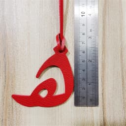 Wholesale Luxury Genuine Natural Leather Character Alphabet Arabic Letter H Keychain Backpack Pendant Ladies Women Bag Charm