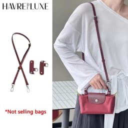 New Colors Pomegranate Leather Shoulder Strap for Longchamp Mini Bag Durable Fashion Bag Strap Modification Bag Accessories