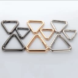 Metal Triangle Spring Gate O Ring Openable Leather Bag Handbag Belt Strap Buckle Connect Keyring Pendant Keychain Snap ClaspClip