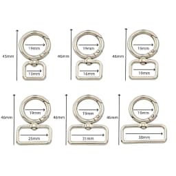 5-20pcs 13-38mm Metal Bags Strap Buckle Swivel Lobster Clasp Pet Collar Carabiner Bag Straps Keychain Snap Hook Accessories