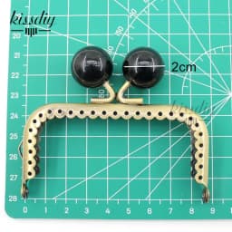 KISSDIY 10PCS 8.5cm Big Candy Bead Metal Purse Frame Square Glossy Antique Bronze Lace Coin Purse Frame Kiss Clasp Accessory