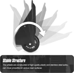 GUGULUZA 1Pair Luggage Replacement Wheel Travel Suitcase Repair Wheels Black Trolley Luggage Caster Directional Wheels ST047