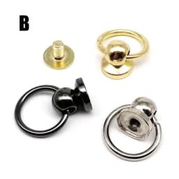 Metal Zinc-alloy Ball Nail Screwback Screw Back Rivet Stud Spot with O Ring for Leather Bag Belt Strap Phone Case 10pcs/pack