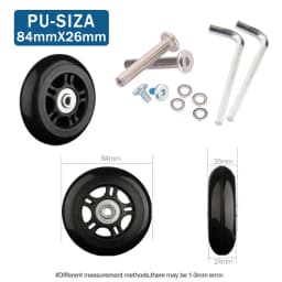 Traveling Luggage Wheels Repair Suitcase Accessories Fashion New Universal Wheels Replacement 360 Spinner Luggage Casters