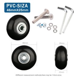 Traveling Luggage Wheels Repair Suitcase Accessories Fashion New Universal Wheels Replacement 360 Spinner Luggage Casters