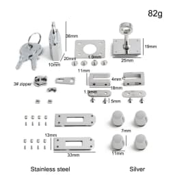 1/5/10Sets Stainless Steel Waist Bag Turn Twist Lock Set For Leather Women's Handbag Eyelet Clasp Lock Fanny Pack Accessories