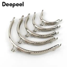10Pcs 6.5-15.5cm Silver Handbag Handle Metal Frame Kiss Clasp Purse Replace Handles Wallet Brackets DIY Bags Part Accessories