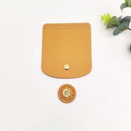 Bag Flap Cover Women's Crochet Bag Accessories DIY PU Leather Flap Material Crochet Handbag Bag Parts For Knitted Bag