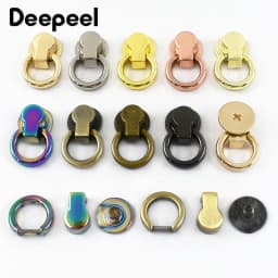 10/20Pc Deepeel 8x17mm Bag Side Clip Clasp Metal Ring Buckle Swivel Rivet Screw Handbag End Decoration Button Nail DIY Accessory