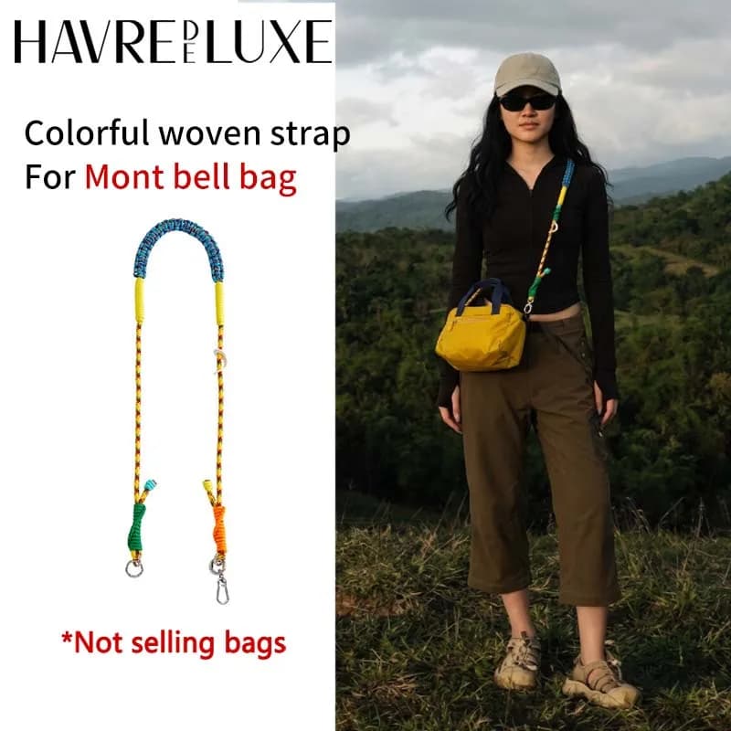 Outdoor Multicolor Rope Braided Bag Strap Handbag Modification Crossbody Strap Detachable Bag Shoulder Belt Strap Replacement