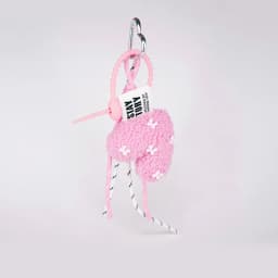 Fashion Fluffy Heart Keychain Braided Rope Bag Pendant Keyring Pendant Simple All-matching Bag Decoration Accessories