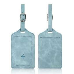 Portable Leather Luggage Tag Travel Suitcase Name Address ID Baggage Label Address Holder Boarding Tags Travel Accessories