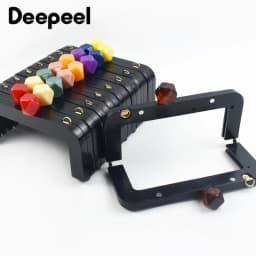 1Pc 20cm Purse Frame Lock Wooden Handle Women Wallet Handbag Frames Clip Wood Closure Brackets Black Handles DIY Bag Accessories
