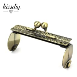 KISSDIY 10PCS 7cm 9cm Antique Bronze Metal Coin Purse Frame Small Size Kiss Clasp Sewing Bag Handle DIY Bag Hardware Accessories
