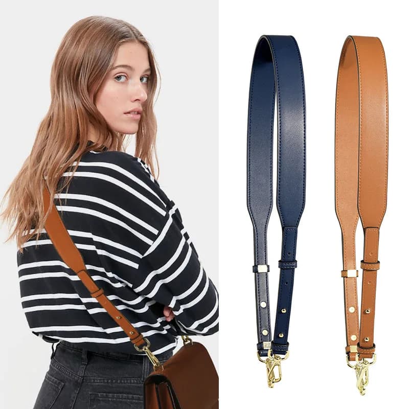103-113cm Adjustable Genuine Leather Shoulder Crossbody Bag Strap Replacement Handbag Belt Women Purse DIY Bags Accessory Custom