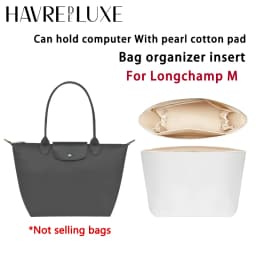 Bag organizer insert For longchamp M durable lightweight DuPont paper waterproof storage bag support bag accessories