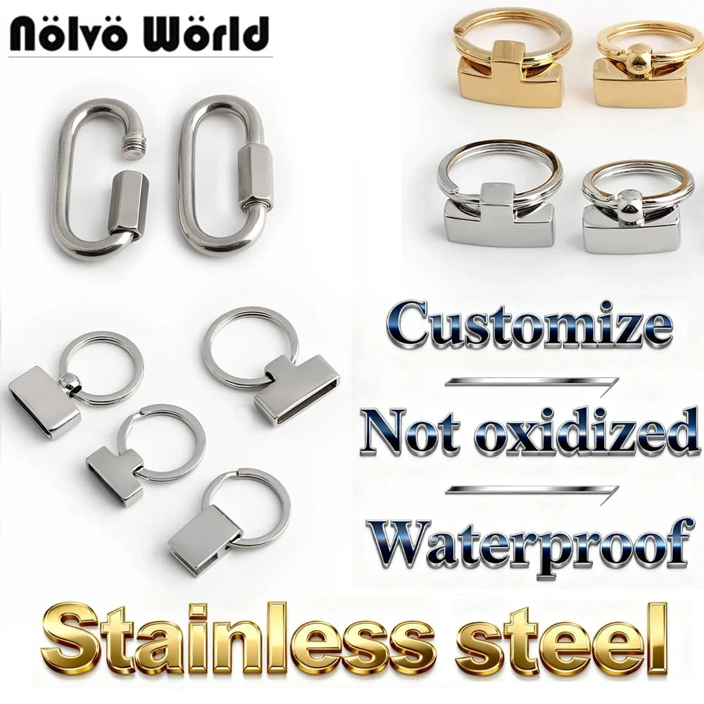 Customize Stainless Steel Keychain Making Your Design Draft O Ring Buckle For Pendant Belt Garment Sport Backpack Shoes Swimsuit