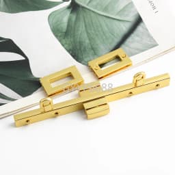 1-4-10PCS K Gold 21.8/16.8CM Metal Cast Solid Double Twist Locks For Bags Handbag Tote Carrying Handle Clasp Buckles Accessories
