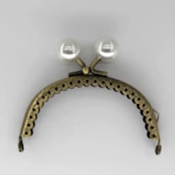 1PCS 8.5cm Pearl Beads Antique Bronze Metal Purse Frame Handle for Clutch Bag Handbag Accessories Making sewing Kiss Clasp Lock