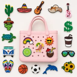 1/25pcs Tropical & Beach Theme Bag Charms Set DIY Decorative Pins Cactus Sombrero Fashion Women Handbag Tote Accessories Gifts