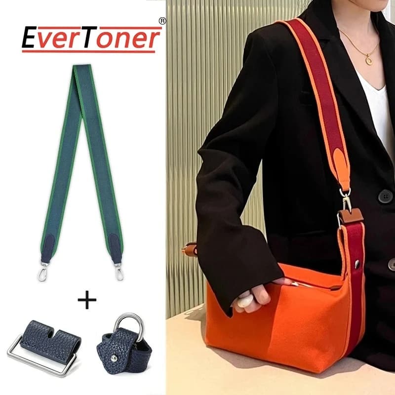 EverToner Widening Woven Canva Wide Shoulder Strap Tote Bag Belt Crossbody Bag Strap for H lunch box Canva Handbag Accessories