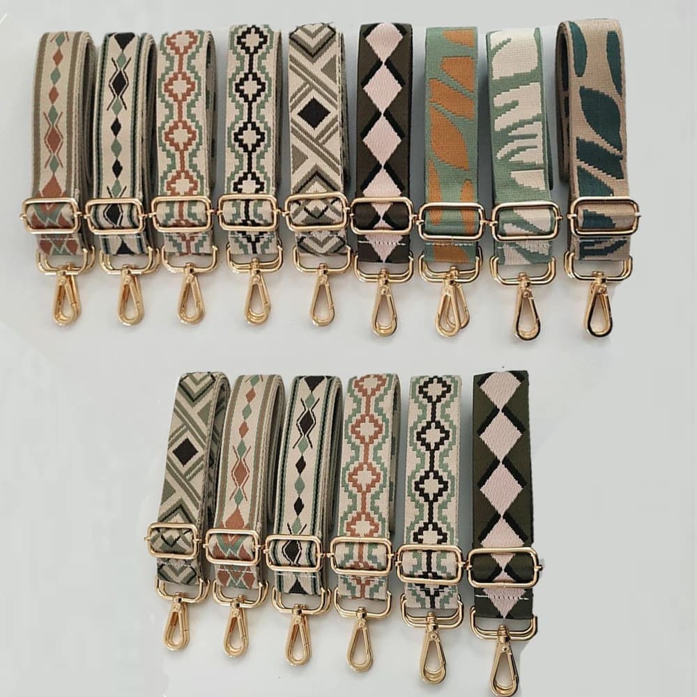 130CM Cotton Colored Bag Strap Wide Handbag Belt Adjustable Shoulder Bag Strap Replacement Women Fashion Bag Accessories
