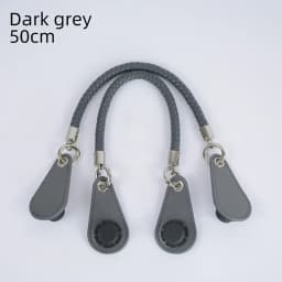 1 Pair Fashion PU Woven Braided Leather Rope Handles Obag Straps Round Handle for O Bag Accessoires