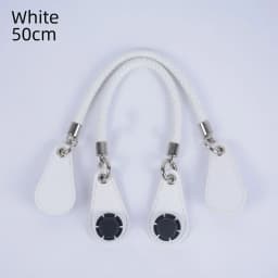 1 Pair Fashion PU Woven Braided Leather Rope Handles Obag Straps Round Handle for O Bag Accessoires