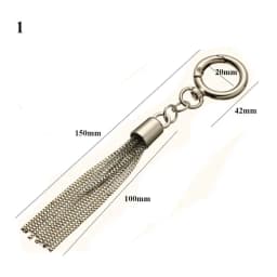 3 Colors DIY Fashion Metal Decoration Buckle Tassel Pendant Keychain for Handbag Shoulder Bag Purse Hardware Accessories