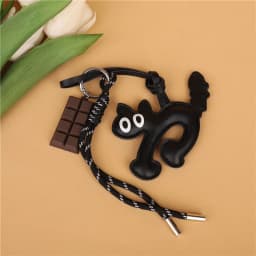 1PC Mens And Womens Pendants Vintage Brown Autumn And Winter Leather Sausage Dog For Mobile Phone Bags Keychain