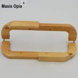 25cm Nature Solid Wood Material Fashion Wooden Bag Clasp Genuine Wood Purse Frame Hook Crossbody Bag Switch Four Colors