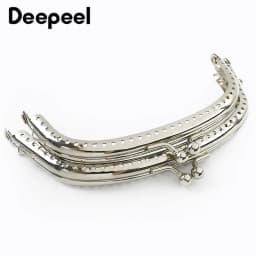 5/10Pcs Silver Smooth Metal Bags Handle 10/12/15cm Purse Frame for Handbag Wallet Clourse Sewing Brackets DIY Bag Accessories
