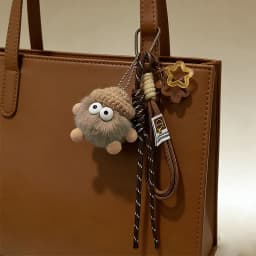 Fashion Coal Ball Camera Bag Keychain Cute Charm Maximalist Braided Rope Bag Ornaments Women's Accessory
