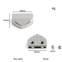 20/50/100PCS Metal Tail Clip Stopper For DIY Garment Bag Zipper Straps Decoration Buckles End Clips Clasp Cord Lock Accessories