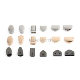20/50/100PCS Metal Tail Clip Stopper For DIY Garment Bag Zipper Straps Decoration Buckles End Clips Clasp Cord Lock Accessories