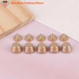 5Set High Quality Solid Brass Rivet And Screws DIY Leather Bag Decoration Suitcase Botton Feet Rivet Accessories