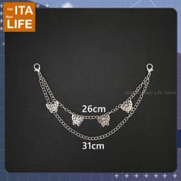 Italife Silver Chain Ita Bag Accessories Pearl Double Layer Metal Chain Itabag Decoration Women Butterfly Heart Star chains H326