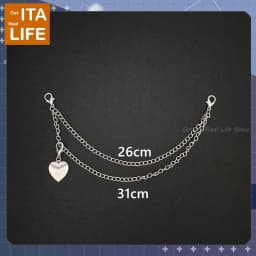 Italife Silver Chain Ita Bag Accessories Pearl Double Layer Metal Chain Itabag Decoration Women Butterfly Heart Star chains H326