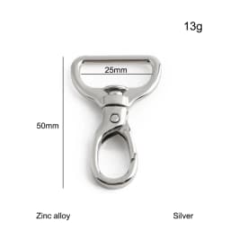 20/50/100PCS 13-32mm Metal Bag Strap Buckle Keychain Swivel Lobster Buckles Pet Collar Carabiner Snap Hook Clasp DIY Accessories