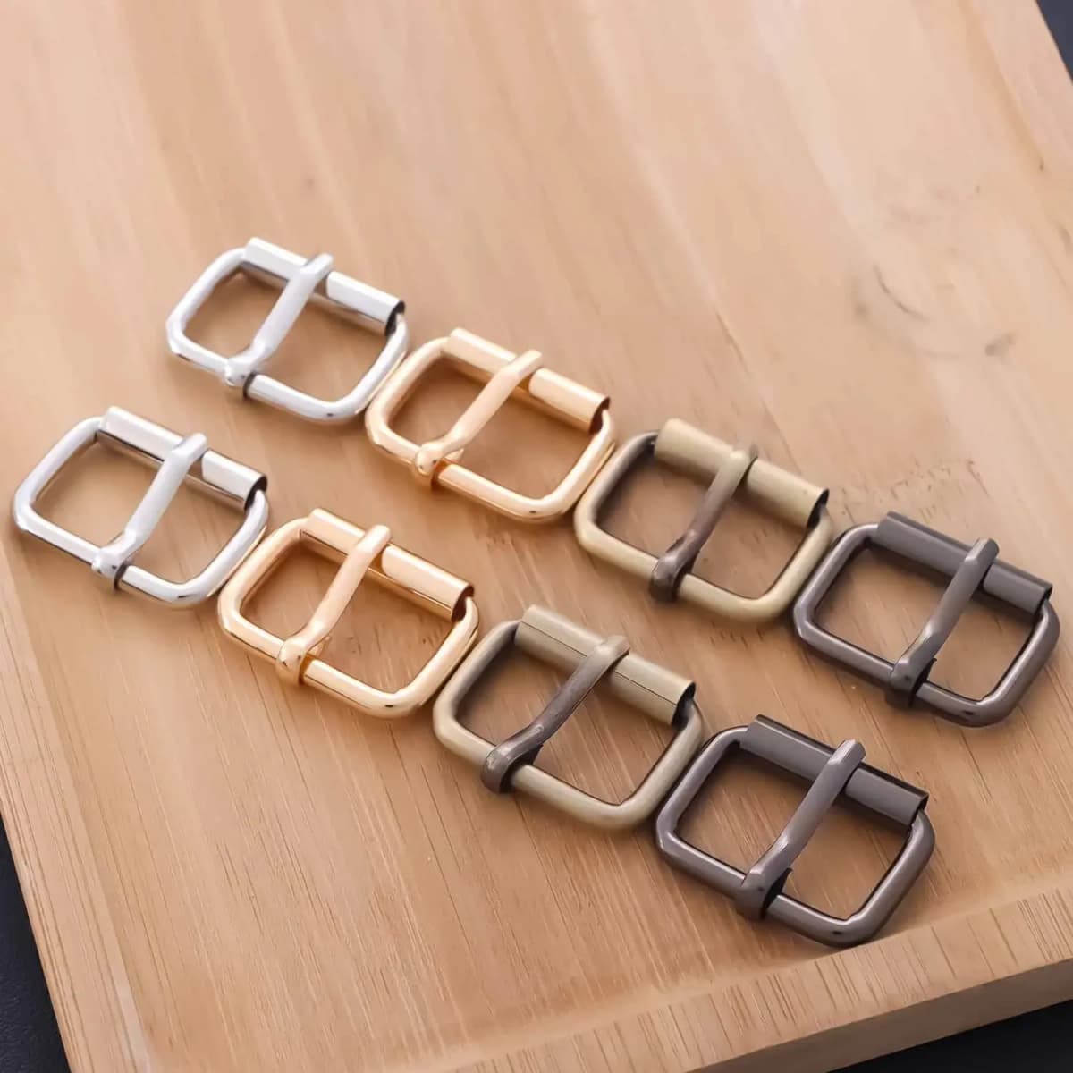 5pcs Roller Buckle Metal Adjustable Belt Pin Buckle Bag Strap Slide Tri-Glide Buckle Webbing Hardware DIY