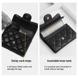 EverToner Fashion replacement bag chain and transparent card bag inner liner suitable for small C-anel card bag