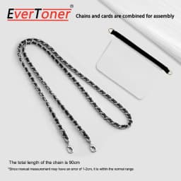 EverToner Fashion replacement bag chain and transparent card bag inner liner suitable for small C-anel card bag