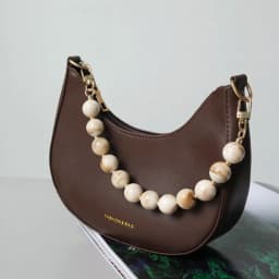 New Woman Bag Accessory Black Beige Red Acrylic Resin Beads Parts Handcrafted Wristband Women Replacement Bag Handle Chain