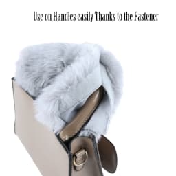 New 1 Pc Plush Fur Furry Bag Strap Covers Sleeves with Loop Fastener Cover for Bag Handles Replacements Accessories