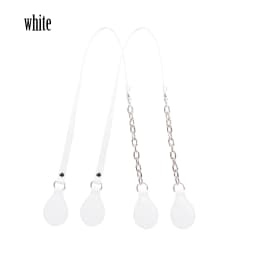 Tanqu New Arrival Long Edge Painting Handles Faux Leather Flat PU Belt and Drops with Thicken Shiny Chain for OBag for EVA O Bag