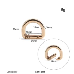 20/50/100PCS 13mm 16mm 19mm 25mm Metal Buckles Spring D Ring Keyring Clasps For Bags Shoulder Hanger Connect Hook Accessories