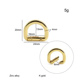 20/50/100PCS 13mm 16mm 19mm 25mm Metal Buckles Spring D Ring Keyring Clasps For Bags Shoulder Hanger Connect Hook Accessories