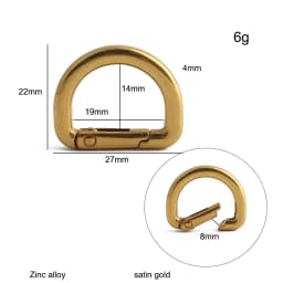 20/50/100PCS 13mm 16mm 19mm 25mm Metal Buckles Spring D Ring Keyring Clasps For Bags Shoulder Hanger Connect Hook Accessories