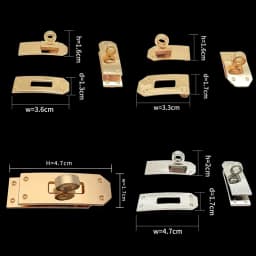 1Set Fashion Bag Lock Set Metal Buckles Clasp For Bag Strap Women Handbag Purse Twist Locks DIY Hardware Accessories