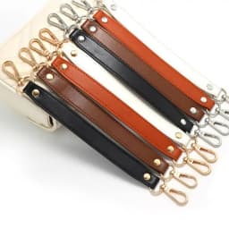 28CM Length Replacement PU Leather Shoulder Strap Solid Color Bag Short Straps Handbags Accessories Portable Durable Bag Handle